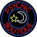 Red Psychic Boutique LED Neon Sign 26 Tall x 26 Wide - inches Black Square Cut Acrylic Backing with Dimmer - Bright and Premium built indoor LED Neon Sign for Storefront.