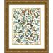 Grey Jace 19x24 Gold Ornate Wood Framed with Double Matting Museum Art Print Titled - Floral Patterns