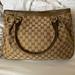 Gucci Bags | Gucci: Beige, "Gg" Logo & Taupe Leather Tote/Sukey Shoulder Bag | Color: Tan | Size: Os