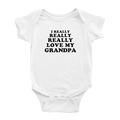 I Really Love My Grandpa Funny Baby Romper Infant Boy Girl Unisex