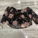 American Eagle Outfitters Tops | American Eagle Outfitters Black Floral Blouse. Size Xs. | Color: Black | Size: Xs