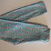 Lularoe Bottoms | Lularoe Tween Leggings New Green With Pink Print Velvety Soft Stretch Nwot | Color: Blue/Pink | Size: Tween