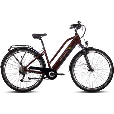 E-Bike SAXONETTE "Comfort Sport" Gr. 50, rot (bordeaux glanz), E-Bikes, 50cm, 28 Zoll (71,12cm), Pedelec, Elektrofahrrad für Damen u. Herren