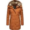 Wintermantel MARIKOO "Lieblings Jacke", Damen, Gr. M (38), braun (zimt), Oberstoff: 100% Polyester, Futter: 100% Polyester, Wattierung: 100% Polyester, Ärmelfutter: 100% Polyester, Kunstpelz: 90% Polyacryl, 10% Polyester, casual, tailliert...