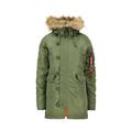 Winterjacke ALPHA INDUSTRIES "ALPHA Women - Parka & Winter Jackets N-3B VF 59 Wmn" Gr. M, grün (sage, green) Damen Jacken Winterjacken