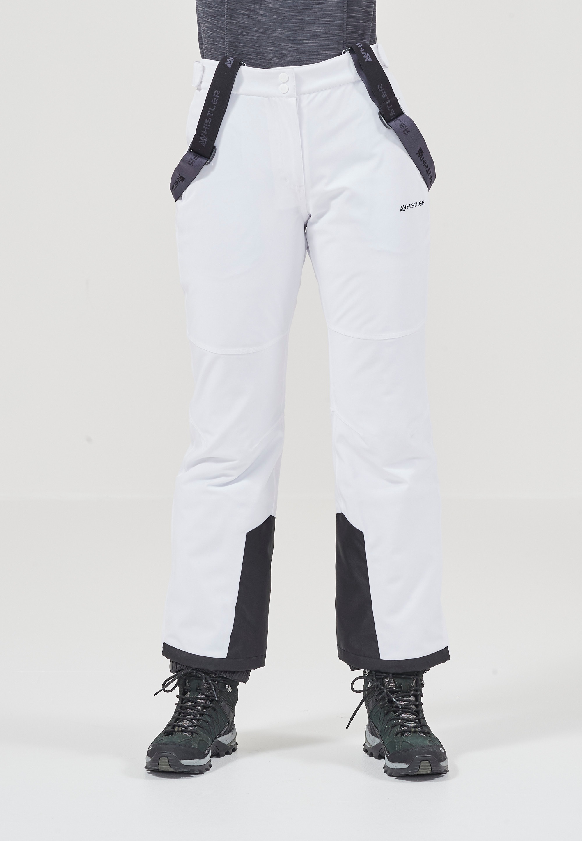 Skihose WHISTLER "YARRA", Damen, Gr. 36, EURO-Größen, weiß, 94% Polyester, 6% Elasthan, mehrfarbig, Casual, Hosen, mit wasserdichter 3-Lagen-Membran