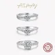 Ailmay-Bague de Mariage Empilable en Argent Sterling 925 group pour Femme Plaqué Platine