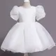 Robe à volants à manches bouffantes pour filles robes formelles pour enfants robe de baptême