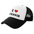 I Heart Tennis Love Sports Fans Funny Trucker Hat Mesh Cap Unisex