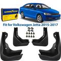 Goodyear Mud Flaps for Volkswagen Jetta 2015-2017 Pair Heavy-Duty Thermoplastic Custom Fit Easy to Install Road/Weather Durability Car Accessories 2 License Plate Frames - GY004725