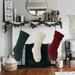 The Holiday Aisle® Holiday Classic Christmas Knit Stocking Wool/Felt in Green/Red/White | 18.11 H x 6.1 W in | Wayfair