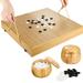 Portable Go Set Wood Go Board Game Set Go Chess Game with Storage Box Chinese Strategy Board Game