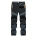 Time and Tru men s pants men s dress pants Men s Outdoor Color Blocking Slim Charging Pants Plush Warm Windproof Elastic Soft Shell Pants Wearable Cycling Mountaineering Pants Sports MounTr