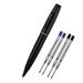 Monteverde Invincia Color Fusion Ballpoint Pen W/2 Black and 2 Blue Refills Stealth Black MV73466
