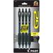 Pilot G2 Retractable Premium Gel Ink Roller Ball Pens Fine Point Black Ink 4 ea (Pack of 3)