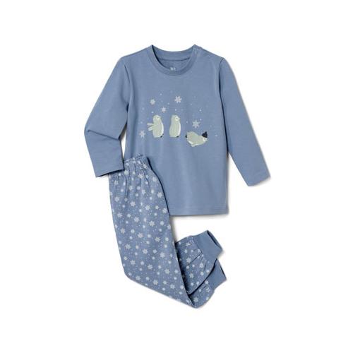 Kinder-Glow-in-the-dark-Pyjama mit Pinguinprint