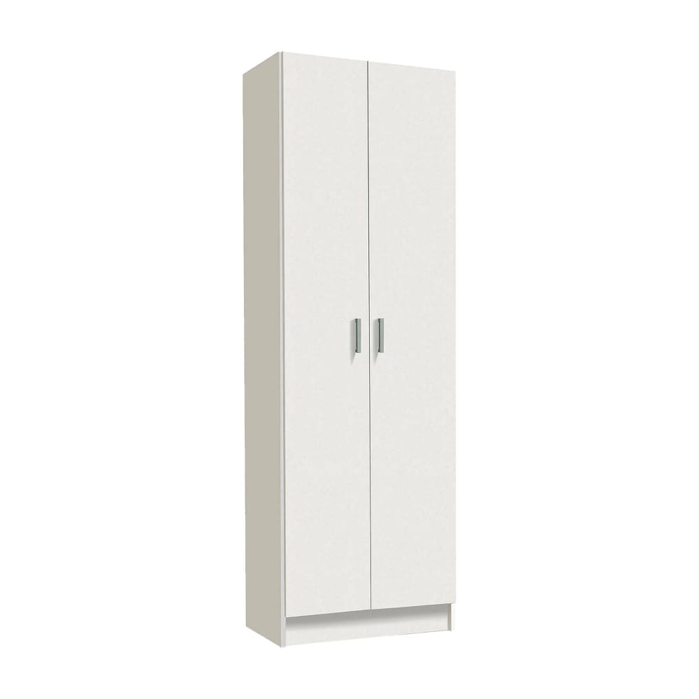 Armoire polyvalente à 2 portes effet bois blanc 59x37 cm