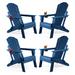 Rosecliff Heights Azur Folding Adirondack Chair Plastic/Resin in Blue | 37.4 H x 29.3 W x 31.8 D in | Wayfair B0463B63FF0A43DCB3114E4E459592D6