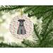 The Holiday Aisle® Merry Christmas Miniature Schnauzer Salt & Pepper Hanging Figurine Ornament /Porcelain in Gray/Black | Wayfair