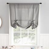 Sun Zero Semi-Sheer Rod Pocket Tie-up Curtain Balloon Shade Synthetic Fabrics | 63 H x 40 W in | Wayfair WF-2H3HHE0