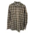 Carhartt Shirts | Carhartt Flannel Shirt Mens L Pearl Snap Plaid Brown Collared Western | Color: Brown | Size: L