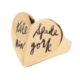 Kate Spade Jewelry | Kate Spade Gold Heritage Heart Script Ring | Color: Gold | Size: 6