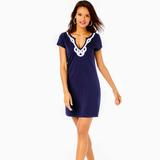 Lilly Pulitzer Dresses | Lilly Pulitzer Brewster T-Shirt Dress In Navy | Size Medium | Color: Blue | Size: M