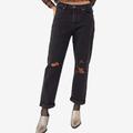 Free People Jeans | Free People Bren High Rise Rolled Cuff Distressed Crop Boyfriend Jeans | Color: Black | Size: Various