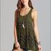 Free People Dresses | Free People Voile And Lace Trapeze Slip Dress Intimately | Color: Green | Size: S