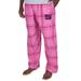 Men's Concepts Sport Pink New York Giants Ultimate Plaid Flannel Pajama Pants