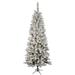 Vickerman 17915 - 7.5' x 36" Artificial Flocked Pacific 300 Italian LED Warm White Lights Christmas Tree (A100376LED)