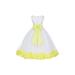 Ekidsbridal White Tulle Rose Petals Flower Girl Dresses Junior Bridesmaid Communion Christening Baptism Father Daughter Dance Recital Gown 302T 10