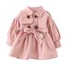 URMAGIC Toddler Baby Girls Classic Single Breasted Trench Coat Fall Jacket Dress