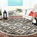 Safavieh Veranda Vitaline Indoor/ Outdoor Waterproof Patio Backyard Rug Beige/Grey 5 3 x 5 3 Round 5 Round 6 Round Outdoor Indoor Living Room