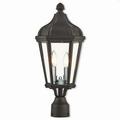 2 Light Outdoor Post Top Lantern in Traditional Style 9 inches Wide By 21 inches High-Textured Black Finish Bailey Street Home 218-Bel-2513299