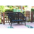 Santa Maria Wicker Patio Love Seat Black