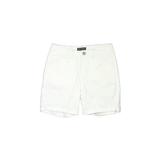 Lee Khaki Shorts: White Solid Bottoms - Women's Size 2