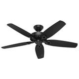 Hunter 52 Builder Matte Black Ceiling Fan with Pull Chain