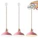 FSLiving Iron J-Type Track Pendant Lighting with Cord Total Length 2FT Customizable Macaron Pink Shade Smart Group Control with Stepless Dimming for Living Room-1 Light