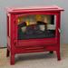 Country Living Infra Freestanding Electric Fireplace Stove Heater | 1,000 SQ FT w/ Wooden Logs in Red | 23.5 H x 24 W x 13 D in | Wayfair