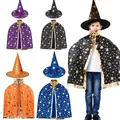 Chapeaux de sorcières et Cape pour enfants 2 pièces Costume Cosplay déguisement de fête