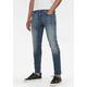 Slim-fit-Jeans G-STAR RAW "3301 Slim" Gr. 33, Länge 30, blau (vintage) Herren Jeans Slim Fit