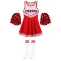 Uniforme de pom-pom girl pour filles costume de danse en fibre tenue de pom-pom girl pour enfants