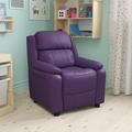 Isabelle & Max™ Degeorge Deluxe Padded Contemporary Recliner w/ Storage Arms in Indigo | 33 H x 25 W x 39 D in | Wayfair