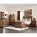 Charlton Home® Sauer Vintage Bourbon 2-Piece Bedroom Set w/ Nightstand Wood in Brown | 55.75 H x 81 W x 95.5 D in | Wayfair