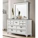 Rosalind Wheeler Arranjeet 7 Drawer 63" W Dresser w/ Mirror Wood in Brown/Gray | 79 H x 63 W x 17.4 D in | Wayfair 70DC3D83562F47A78C714CB9CB52ED7D