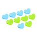 Paper and Bag Clips,20Pcs Heart Shape Clamps Snacks Bag clips,Blue,Green - Blue,Green