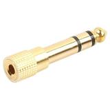 Premium Adapter Stereo Gold Plug 3.5mm Female To 6.35mm 1/4 Male Adapter Metal - 3.5mm Stereo Plug To 6.35mm (1/4 Inch) Stereo Jack Adaptor