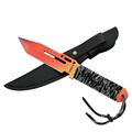 Dispatch 4.4 Blade Length Multi-Color Fixed Blade Hunting Knife Tactical Knives Survival Knife Camping Knife with Leather Sheath and Handle with Cord