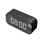 Portable Mirror Screen LED Alarm Clock Bluetooth Speaker Wireless MP3 Player